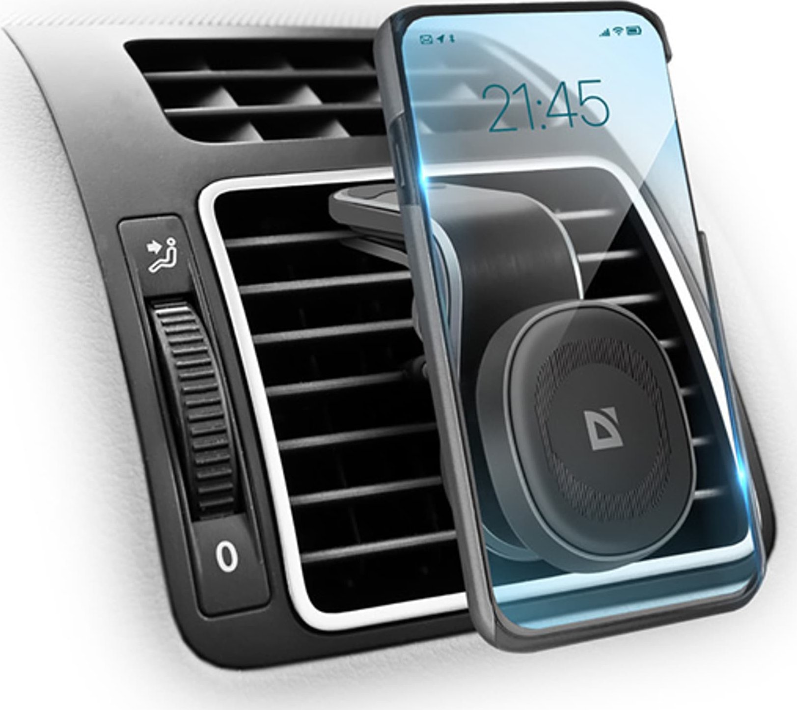 Mbajtëse magnetike për veturë Defender CH-127, për grilë ajri, universale, zi argjend