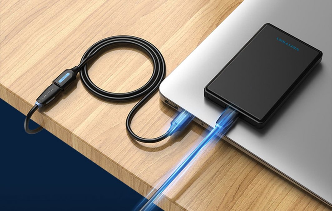 Kabllo zgjatues USB Vention CBHBD, USB A në USB A, 0.5 m, USB 3.0, i zi