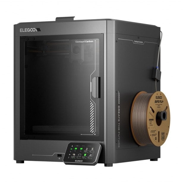 Printer 3D Elegoo Centauri Carbon, FDM CoreXY, kasetë e mbyllur, i zi