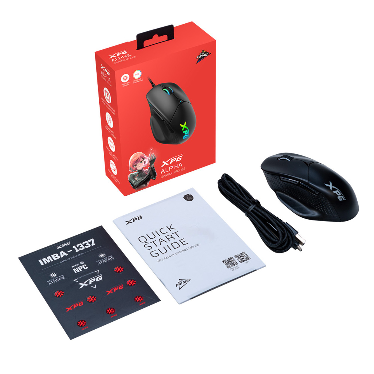Maus ADATA XPG Alpha, optik, 16000 DPI, i zi