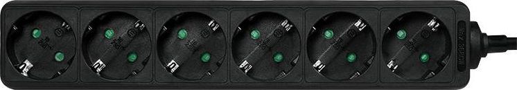 Prizë zgjatëse LogiLink LPS238B, 6 dalje, kabllo 1.5 m, e zezë