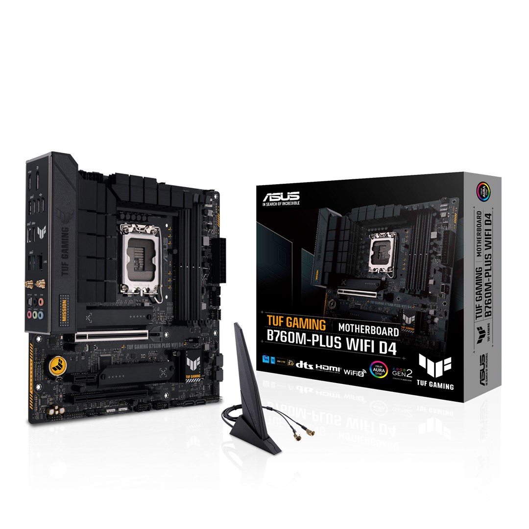 Pllakë amë Asus TUF GAMING B760M-PLUS WIFI D4, LGA 1700, e zezë