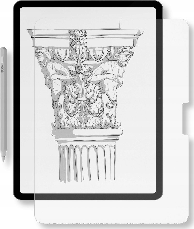 Заштитна фолија за екран NEXT ONE Paper Texture Scribble, за iPad Air 13" M2, мат, проѕирна