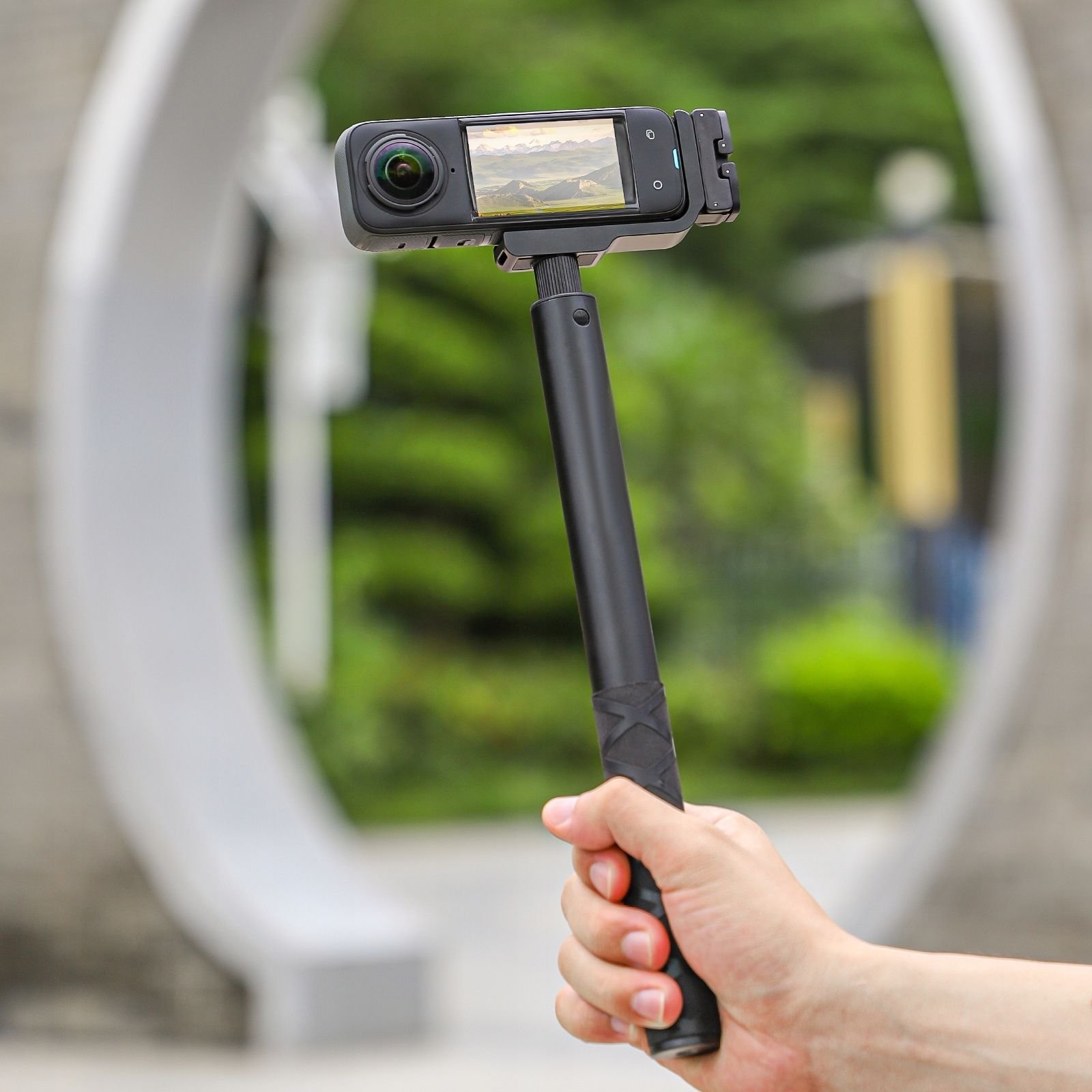 Mbajtëse SunnyLife për GoPro Insta360 X4, fije 1/4", për shina dhe korniza, e zezë