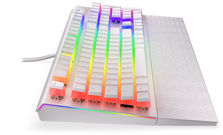 Tastierë Endorfy Omnis Pudding Onyx White Blue, Kailh Blue, US, e bardhë