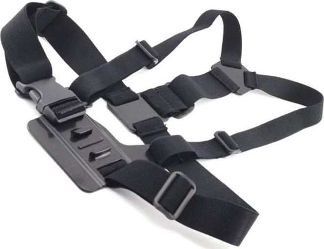 Rrip krahu për gjoks Hurtel për kamera sportive, i rregullueshëm, i zi