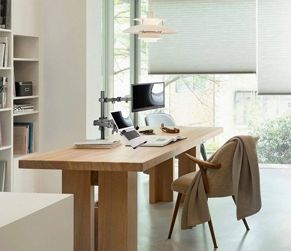 Mbajtëse tavoline Techly ICA LCD 174NB, për monitor 13-32", raft laptopi 12-17", e zezë