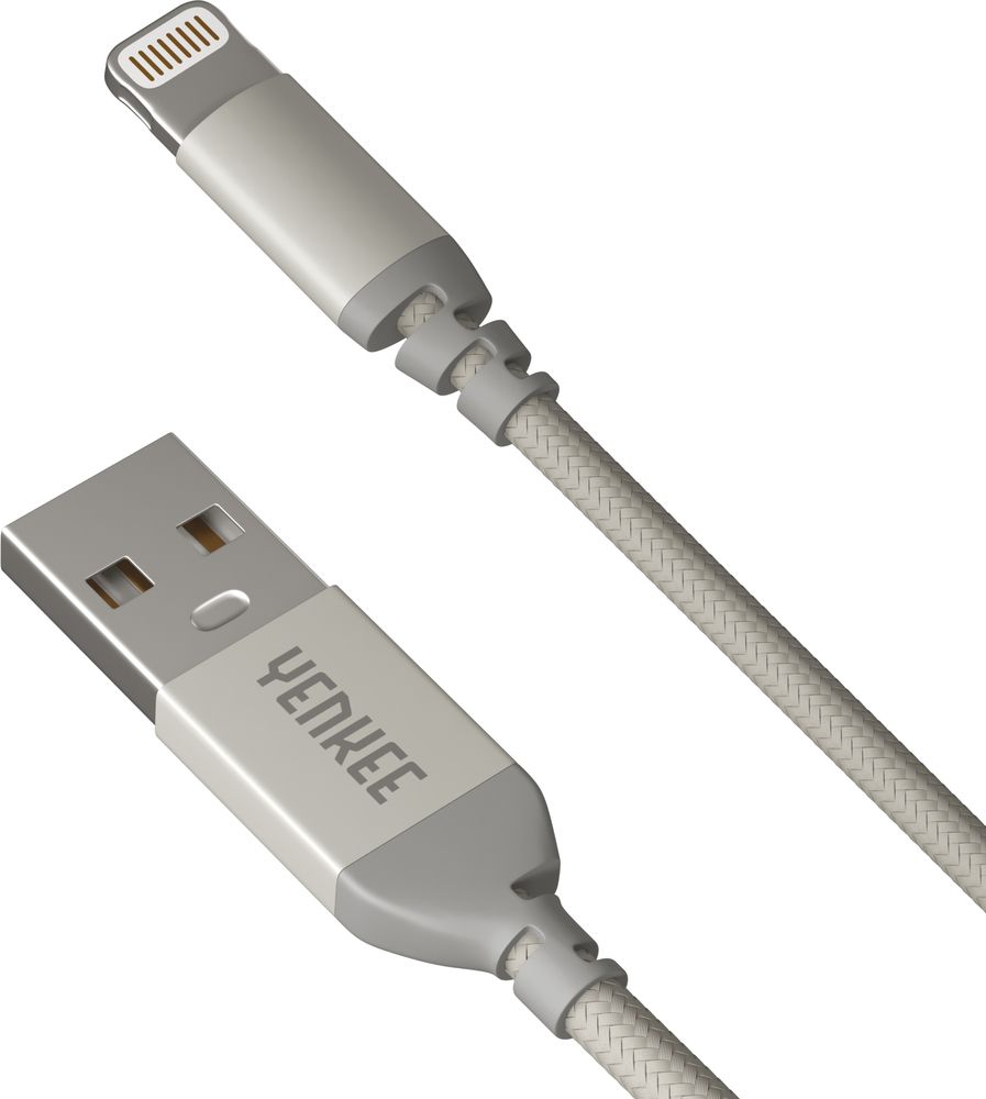 Kabllo USB Yenkee YCU 611, USB A në Lightning, 1m, e argjend
