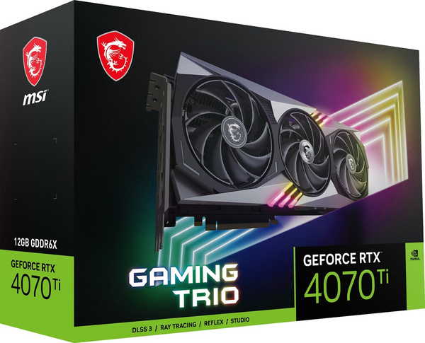 Kartë grafike MSI Gaming NVIDIA GeForce RTX 4070 Ti, 12 GB GDDR6X