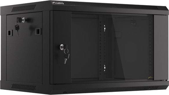 Kabinet muror rrjeti Lanberg WF01 6406 10B, 19", 6U, i zi