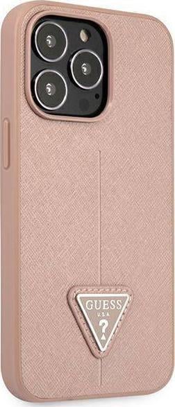 Futrollë Guess GUHCP13XPSATLP për iPhone 13 Pro Max 6.7", hardcase, Saffiano, rozë