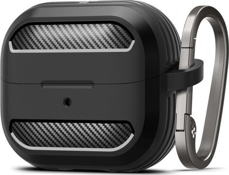 Kllëf Spigen Rugged Armor për Samsung Galaxy Buds3 Pro dhe Buds3, mbrojtës, matte i zi