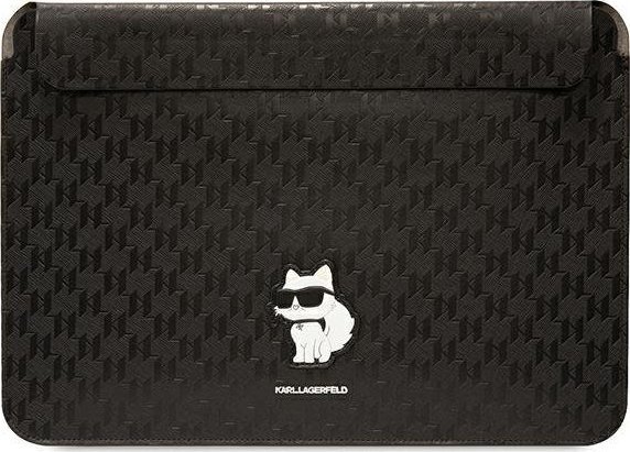 Заштитна навлака за лаптоп Karl Lagerfeld Saffiano Monogram Choupette, 14\", црна