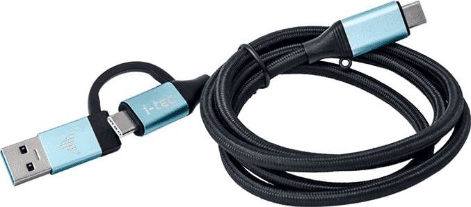 Kabllo I-TEC (C31USBCACBL) USB-C USB-A - USB-C, 1m, e zezë
