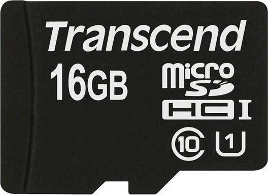 Transcend MicroSDHC мемориска картичка, 16GB, Class 10, UHS-1