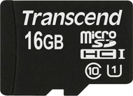Transcend MicroSDHC мемориска картичка, 16GB, Class 10, UHS-1