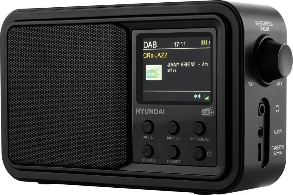 Radio portative Hyundai PR650BTDAB, FM DAB+, Bluetooth, e zezë
