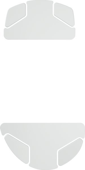 Skate për maus Glorious PC Gaming Race G Skates Model D Minus, 0.81mm, e bardhë