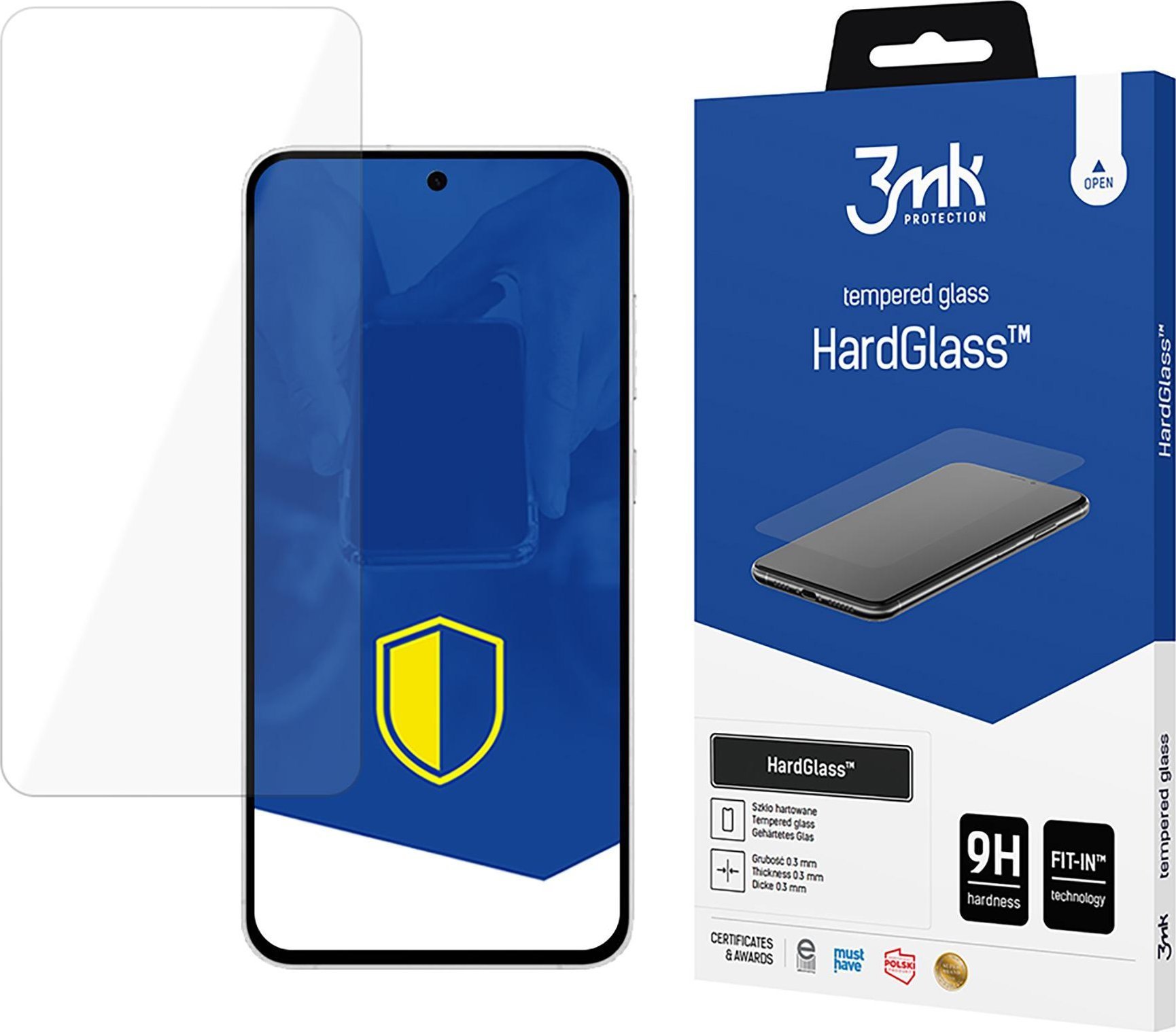 Mbrojtëse ekrani 3mk HardGlass për Samsung Galaxy S24 FE, xham 9H, 0.3mm, transparente