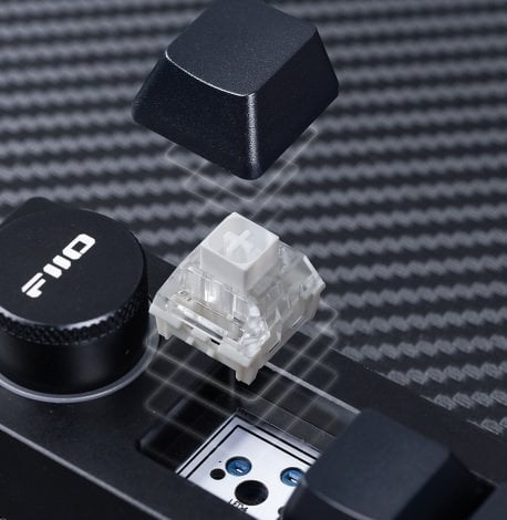 Tastierë multimedia FiiO KB1K, Kailh BOX White, RGB, gri metalike