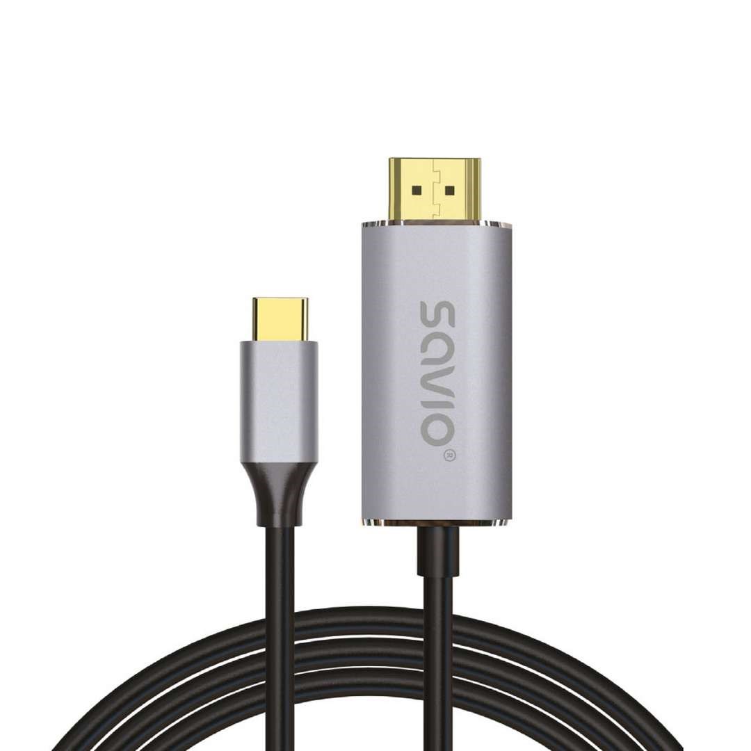 Kabllo Savio, USB C / HDMI 2.0b, 2 m, Silver