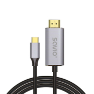Kabllo Savio, USB C / HDMI 2.0b, 2 m, Silver