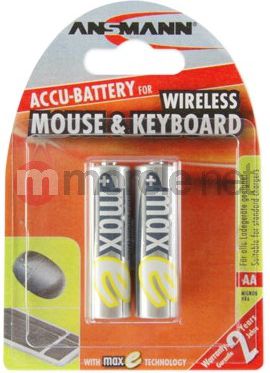 Set baterish Ansmann MaxE AA/R6, 2100 mAh, 2 copë, e argjendtë