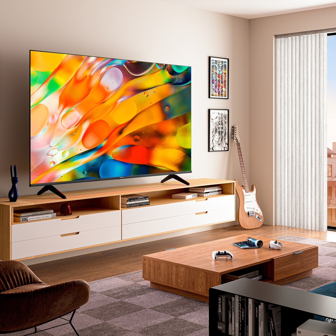 Televizor Hisense 43E7KQ QLED, 43", 4K UHD, VIDAA, i hirtë i errët