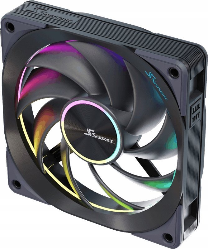 Вентилатори за компјутер SeaSonic MagFlow 120 ARGB, сет 3 парчиња, 120 mm, црна боја