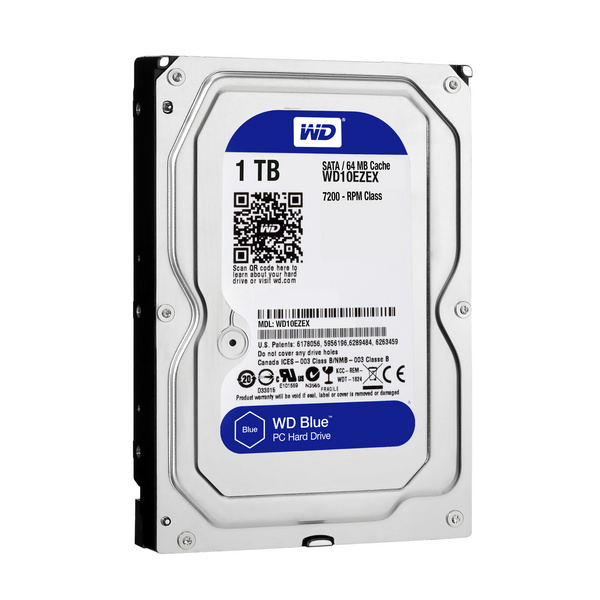 Hard Disk Western Digital WD Blue WD10EZEX, 1TB, 3.5", 7200RPM, 64MB Cache, SATA 6Gb/s, i kaltër