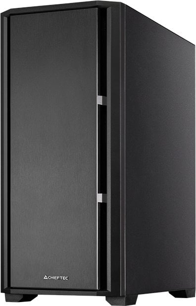 Kutia kompjuterike Chieftec Pro MIDI Series AS-02B-TG-OP, xham anësor, e zezë