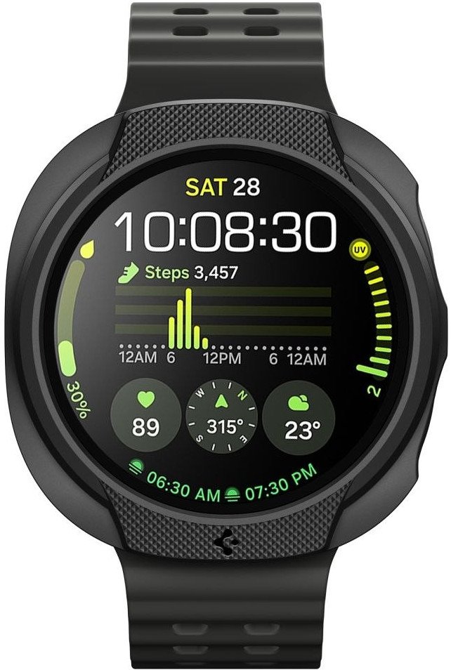 Mbulesë Spigen Liquid Air për Samsung Galaxy Watch8 44mm, mbrojtëse, e zezë mat