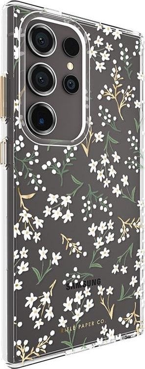 Mbulesë telefoni Rifle Paper Clear Case për Samsung Galaxy S24 Ultra, dizajn Petite Fleurs, transparente