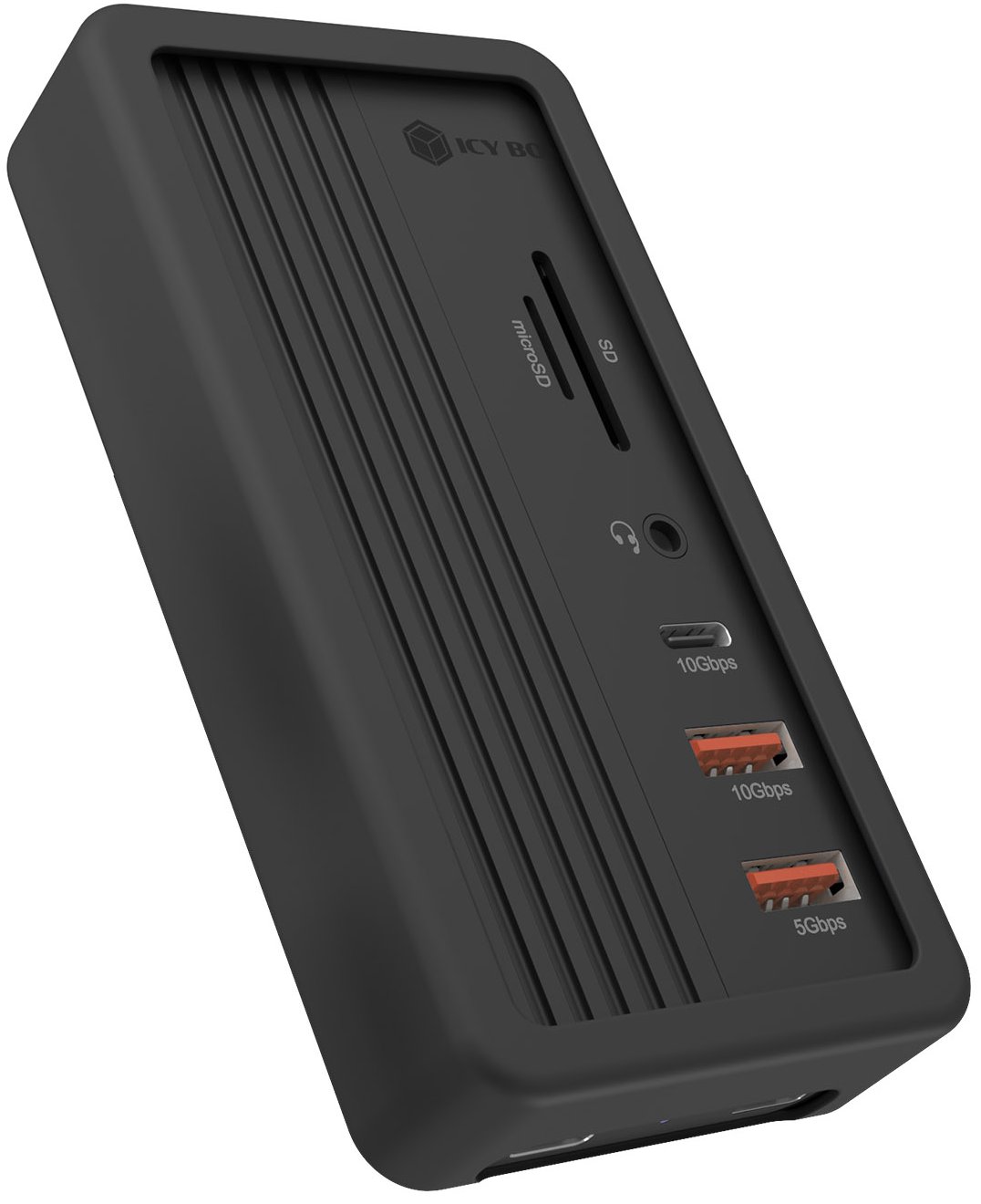 Докинг станица ICY BOX IB-DK4072M-CU31, 10 во 1, M.2 NVMe SSD, сива