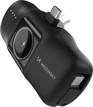 Powerbank Wozinsky WF16-YCS, 5000mAh, 15W USB-C me kabllo të integruar, i zi