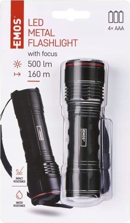 Elektrike dore Emos METAL LED, 500 lm, IP44, alumini i zi