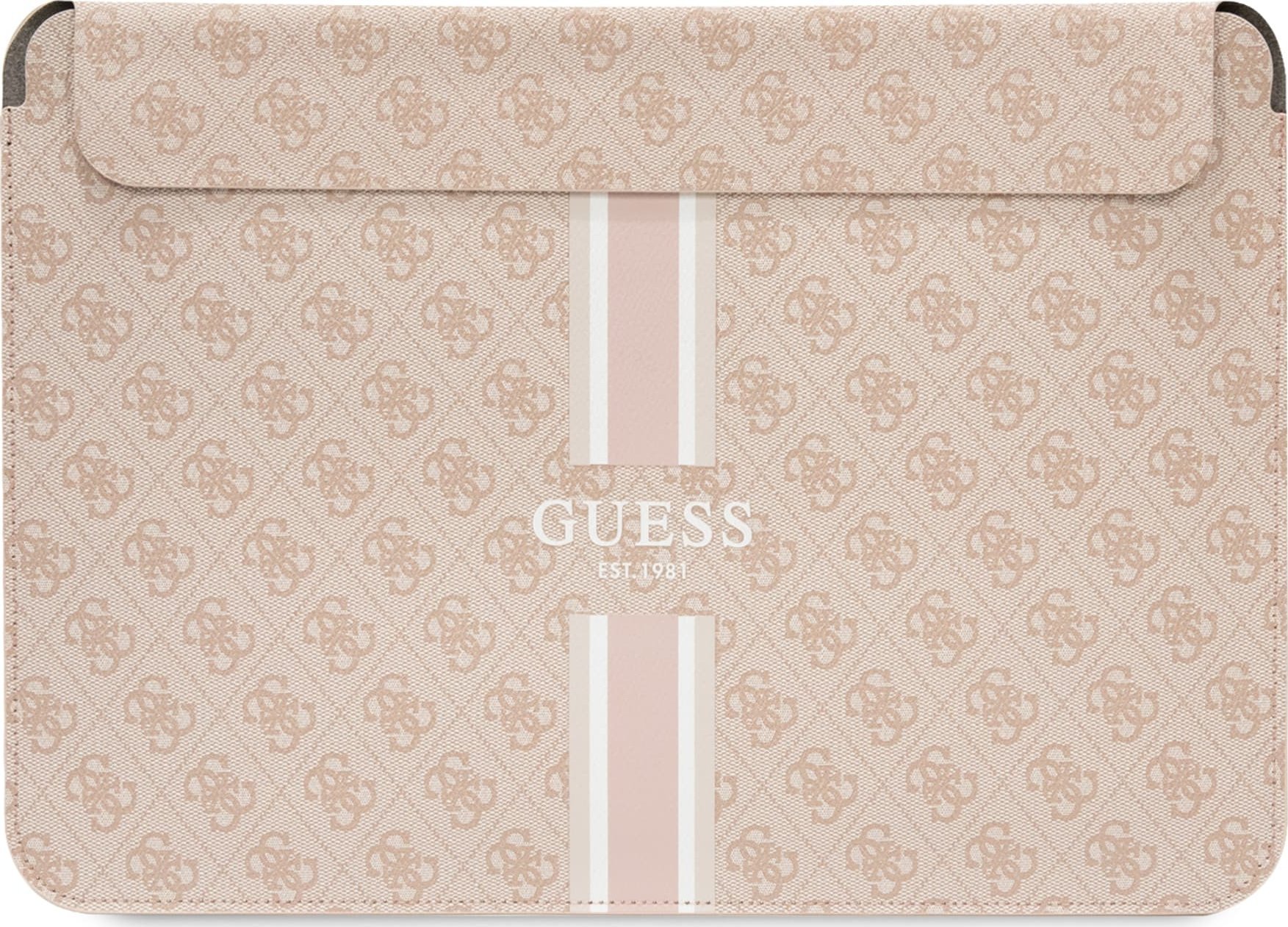 Çantë laptopi Guess GUCS14P4RPSP, 14", koleksioni 4G Printed Stripes, rozë