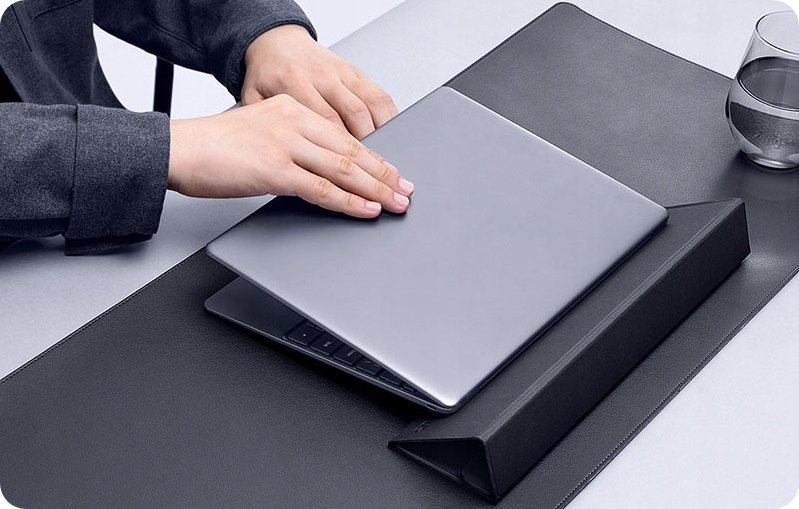 Tapet tavoline Baseus Smart 3 në 1, me mbështetëse kyçi, multifunksional, lëkurë PU, i zi