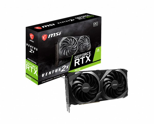 Kartelë grafike MSI NVIDIA GeForce RTX 3070 VENTUS 2X 8G OC LHR, 8GB GDDR6