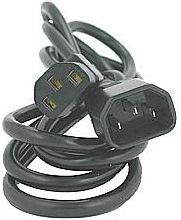 Kabllo rrjeti Logo C13-C14, 2 m, e zezë