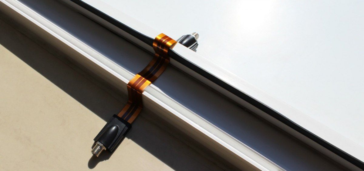 Adaptori dritare për kabllo TV SAT, Ultra Thin Slim, F femër F femër, 75 Ohm, i bardhë