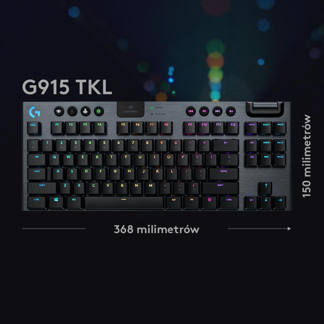 Tastierë Logitech G915 TKL, e zezë