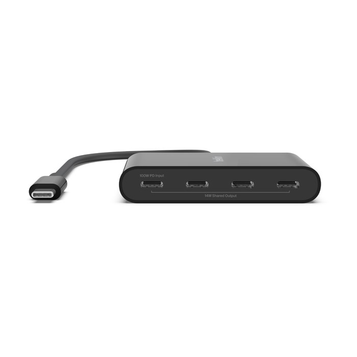 Док станица поврзувач USB-C Belkin Connect, 4 порти, 10Gbps, црна