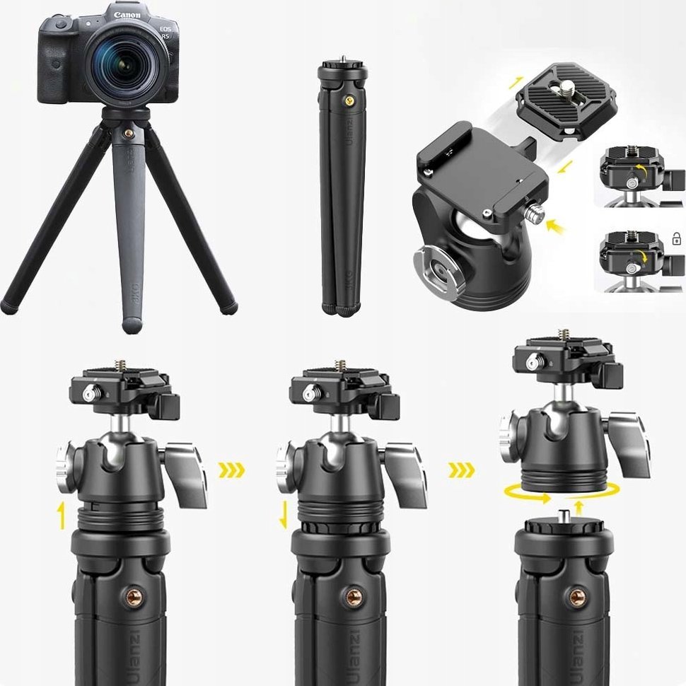 Tripod fleksibil Ulanzi MT-68 Octopus, ball head, quick release, i zi