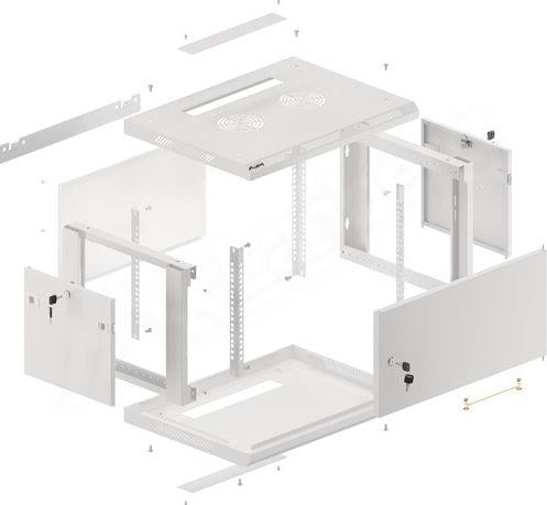 Ѕидна касета мрежа Lanberg WF01-6406-00S, 19", 6U, сива