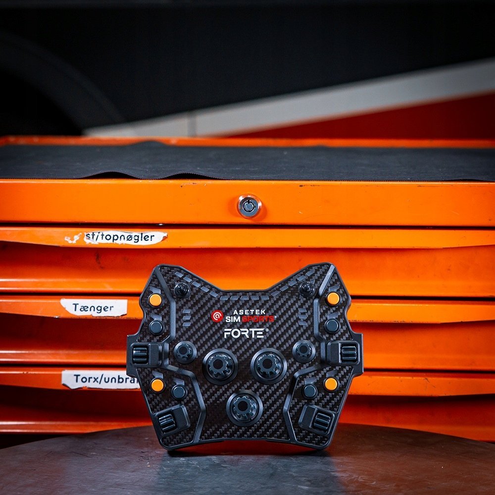 Button box Asetek SimSports Forte GT, 21 butona, për timon 330 mm, i zi