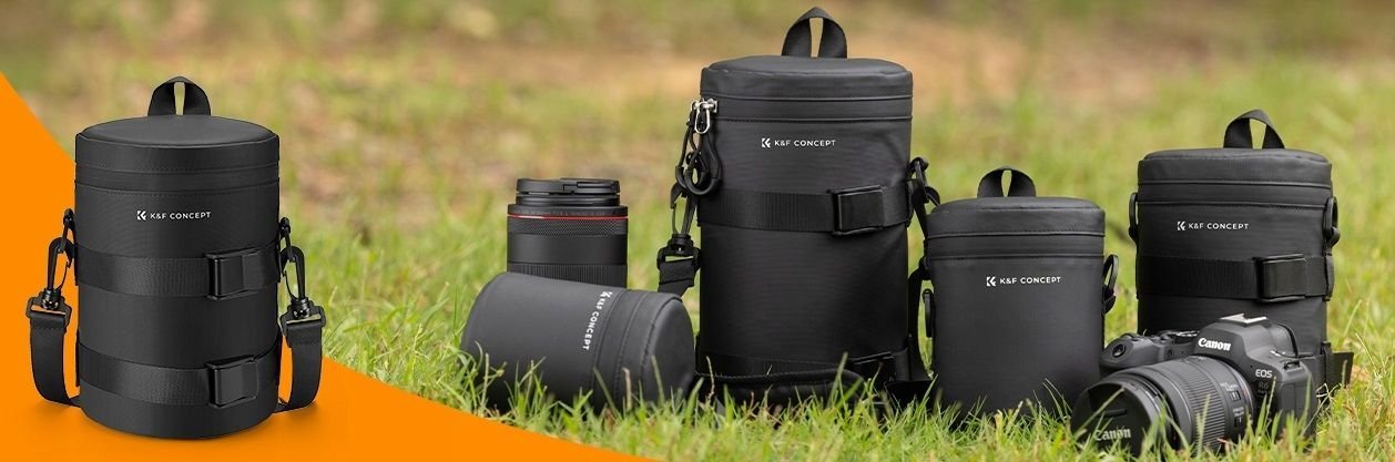 Këllëf uji për objektiv K&amp;F Concept KF13.202, 16.5 x 12 cm, i zi