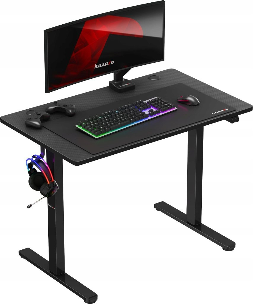 Tavolinë elektrike gaming Huzaro Hero 7.9, 100 x 60 cm, rregullim elektrik i lartësisë, e zezë