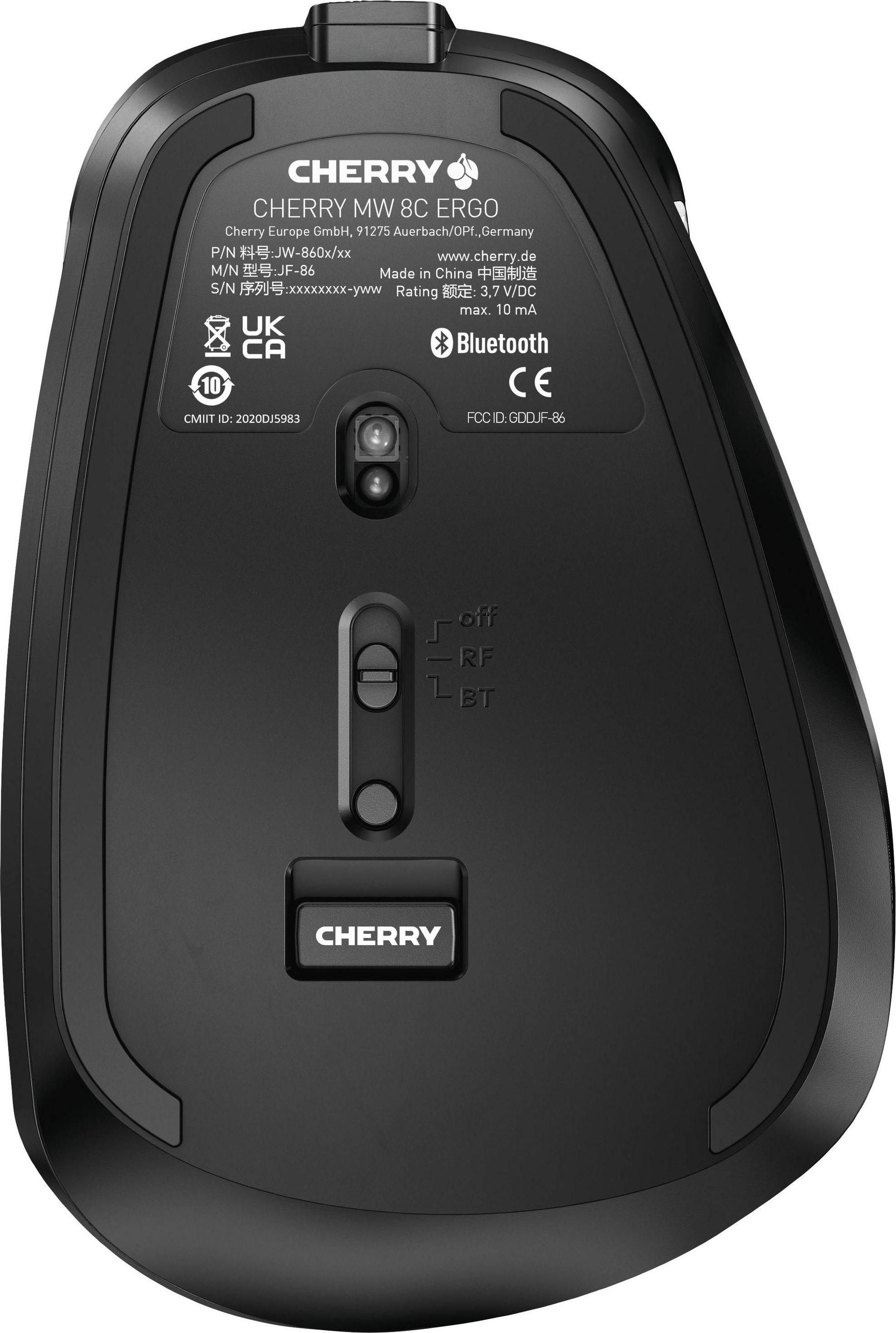 Maus wireless Cherry MW 8C ERGO, ergonomik, USB-C, gri