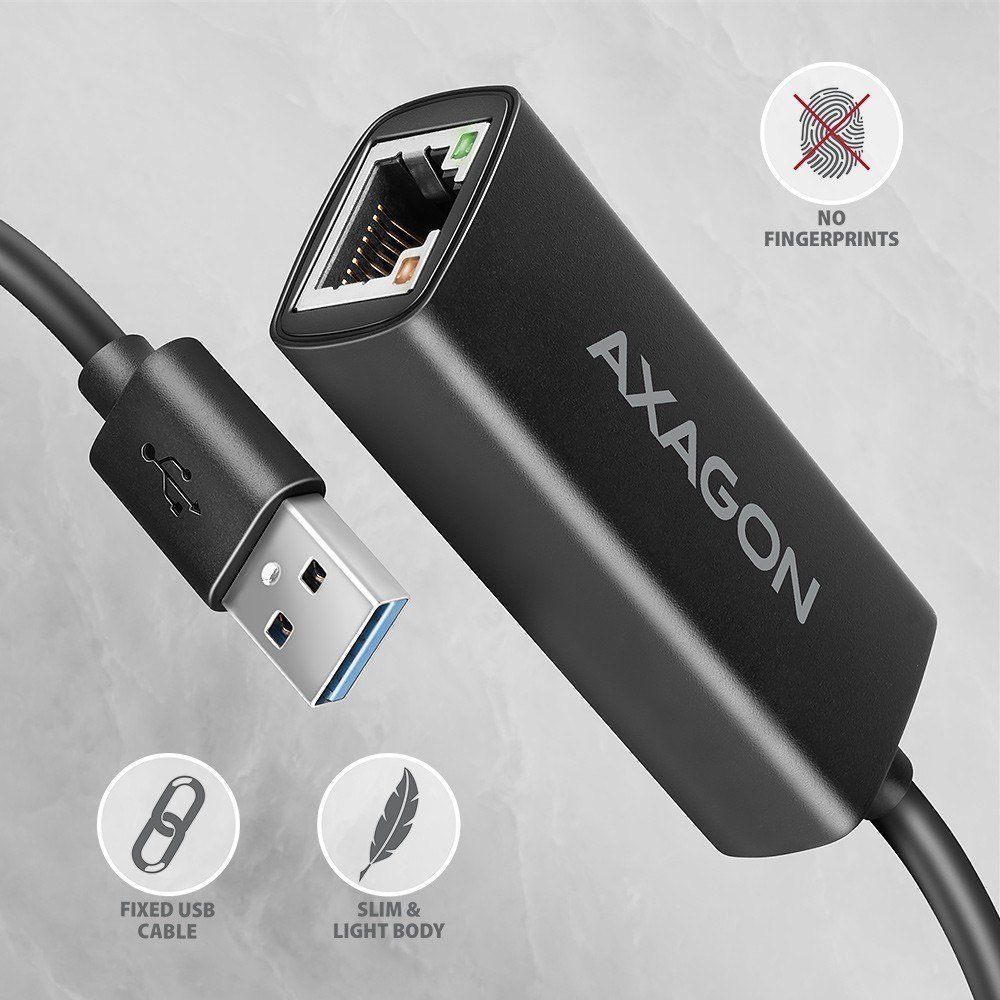 Adapter rrjeti Axagon ADE-AR, USB-A 3.2 Gen 1, Gigabit Ethernet, i zi